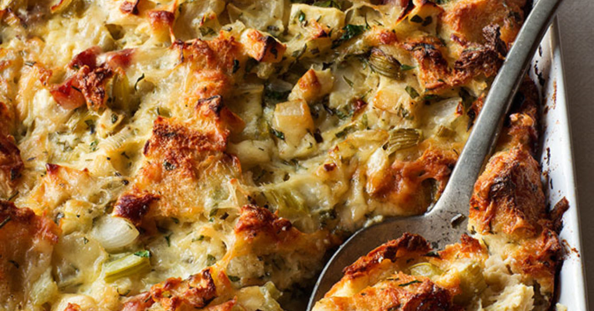 Herb & Apple Bread Pudding Barefoot Contessa