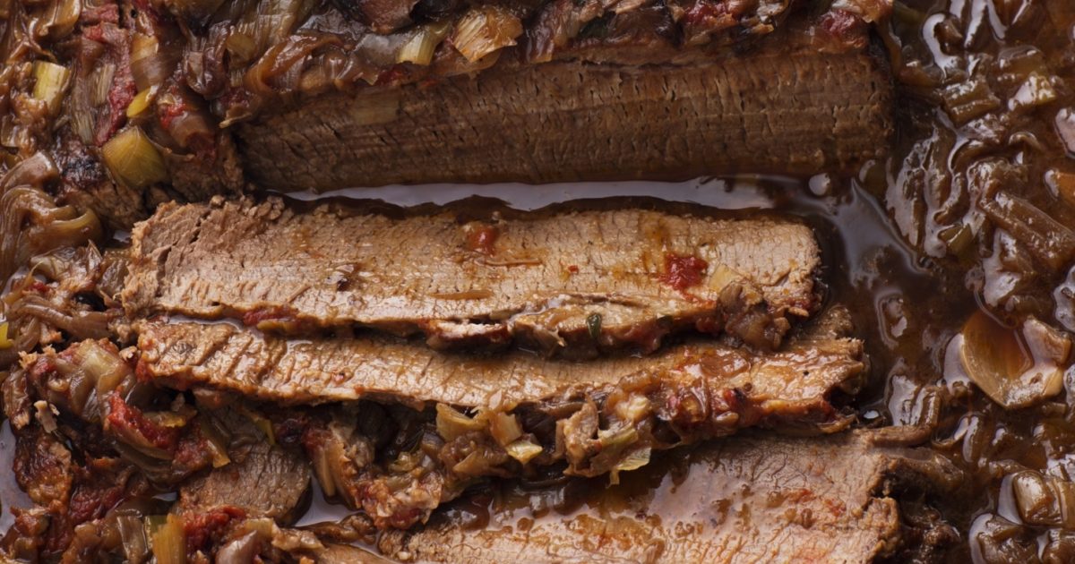 Brisket with Onions and Leeks