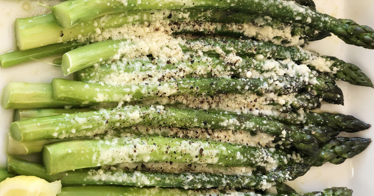 Cacio e Pepe Roasted Asparagus