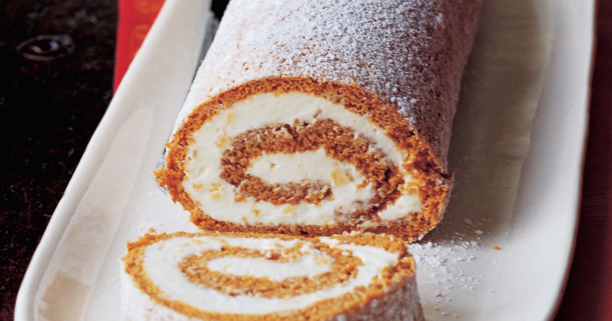Pumpkin Roulade with Ginger Buttercream