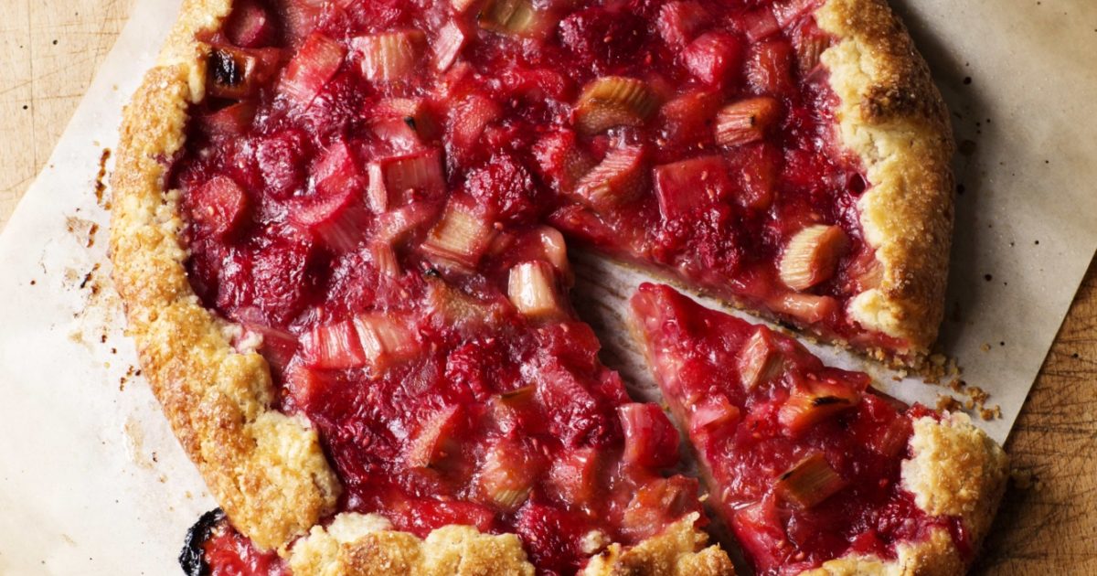 Raspberry Rhubarb Crostata