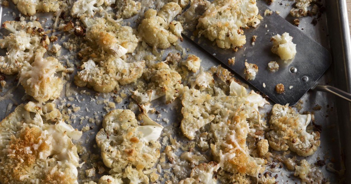 Roasted Cauliflower Snowflakes