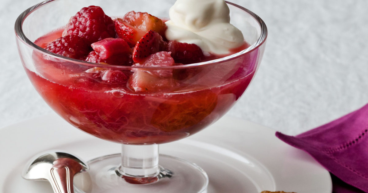 Stewed Rhubarb & Red Berries